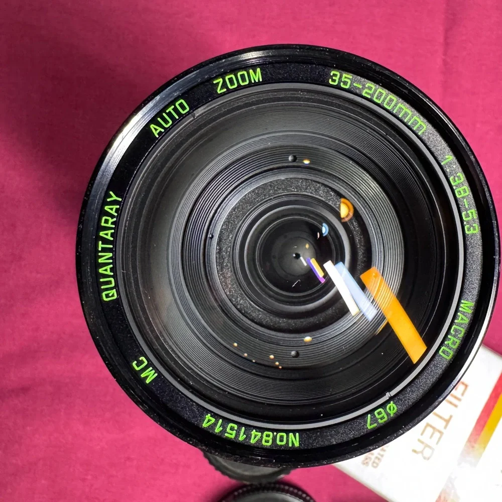 Quantaray 35-200mm Automatic Zoom Lens w/Original Box & Lens case & Filters